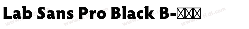 Lab Sans Pro Black B字体转换